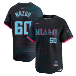 Adam Mazur Miami Marlins Youth Limited 2025 City Connect Jersey - Black