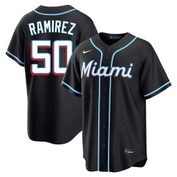 Agustin Ramirez Miami Marlins Men's Replica Fashion Out Jersey - Black