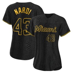 Andrew Nardi Miami Marlins Women's Replica Snake Skin City Jersey - Black