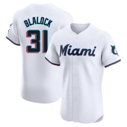 Bradley Blalock Miami Marlins Men's Elite Home Jersey - White