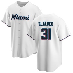 Bradley Blalock Miami Marlins Youth Replica Home Jersey - White