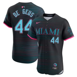 Brett de Geus Miami Marlins Men's Elite 2025 City Connect Jersey - Black
