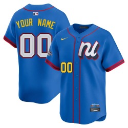 Custom Miami Marlins Men's Limited National League 2025 All-Star Edition Jersey - Blue