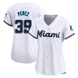 Eury Perez Miami Marlins Women's Limited Home Jersey - White