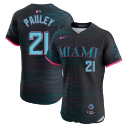 Graham Pauley Miami Marlins Men's Elite 2025 City Connect Jersey - Black
