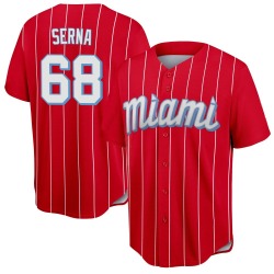 Jared Serna Miami Marlins Men's Replica 2021 City Connect Jersey - Red