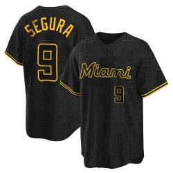 Jean Segura Miami Marlins Youth Replica Snake Skin City Jersey - Black