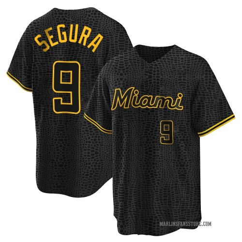 Jean Segura Miami Marlins Youth Replica Snake Skin City Jersey - Black