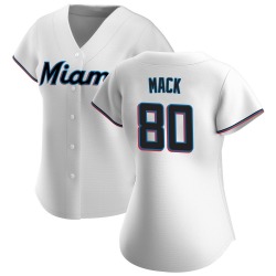 Joe Mack Miami Marlins Women's Replica Home Jersey - White