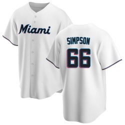 Josh Simpson Miami Marlins Men's Replica Home Jersey - White