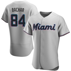 Lake Bachar Miami Marlins Men's Authentic Road Jersey - Gray