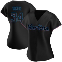 Liam Hicks Miami Marlins Women's Replica Alternate Jersey - Black