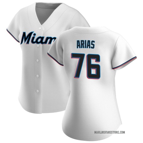 Luarbert Arias Miami Marlins Women's Authentic Home Jersey - White