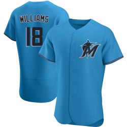 Max Williams Miami Marlins Men's Authentic Alternate Jersey - Blue