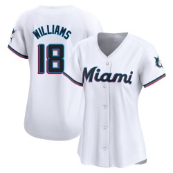 Max Williams Miami Marlins Women's Limited Home Jersey - White