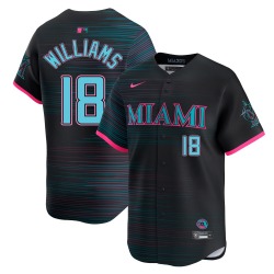 Max Williams Miami Marlins Youth Limited 2025 City Connect Jersey - Black