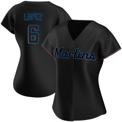 Otto Lopez Miami Marlins Women's Authentic Alternate Jersey - Black
