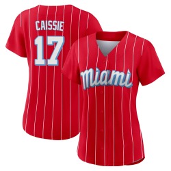 Owen Caissie Miami Marlins Women's Replica 2021 City Connect Jersey - Red