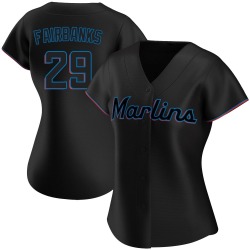 Pete Fairbanks Miami Marlins Women's Authentic Alternate Jersey - Black