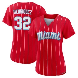 Ronny Henriquez Miami Marlins Women's Replica 2021 City Connect Jersey - Red
