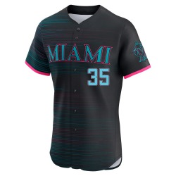 Ryan Weathers Miami Marlins Men's Elite 2025 City Connect Jersey - Black