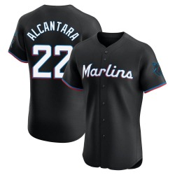 Sandy Alcantara Miami Marlins Men's Elite Alternate Vapor Premier Jersey - Black