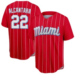 Sandy Alcantara Miami Marlins Men's Replica 2021 City Connect Jersey - Red