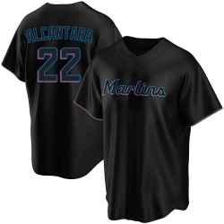 Sandy Alcantara Miami Marlins Men's Replica Alternate Jersey - Black