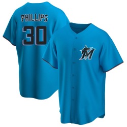 Tyler Phillips Miami Marlins Men's Replica Alternate Jersey - Blue