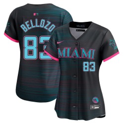 Valente Bellozo Miami Marlins Women's Limited 2025 City Connect Jersey - Black
