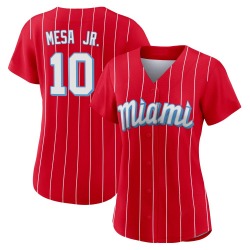 Victor Mesa Jr. Miami Marlins Women's Replica 2021 City Connect Jersey - Red