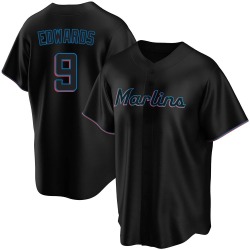 Xavier Edwards Miami Marlins Men's Replica Alternate Jersey - Black