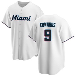 Xavier Edwards Miami Marlins Men's Replica Home Jersey - White